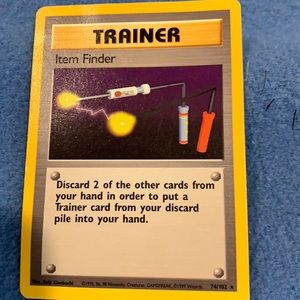 Pokémon trainer item finder rare card 74/102 1999